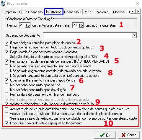Propriedades - Financeiro Propriedades - Financeiro