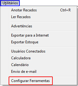 Utilitários - Menu